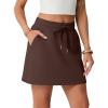 imageGRECERELLE 2026 Active Skirts for Women with Builtin Shorts and Pockets for Golf Tennis Hiking Workout Casual SkortDark Coffee