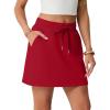 imageGRECERELLE 2026 Active Skirts for Women with Builtin Shorts and Pockets for Golf Tennis Hiking Workout Casual SkortWine Red