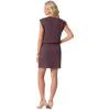 image:imageGRECERELLE 2026 Womens Summer Dresses Round Neck Sleeveless Tie Waist Casual Mini Sundresses with PocketsRosewood