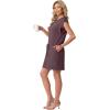 image:imageGRECERELLE 2026 Womens Summer Dresses Round Neck Sleeveless Tie Waist Casual Mini Sundresses with PocketsRosewood