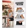 image:imageGRECERELLE 2026 Womens Summer Dresses Round Neck Sleeveless Tie Waist Casual Mini Sundresses with PocketsWhite Black Stripe