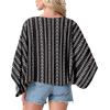 image:imageGRECERELLE Womens Summer Lightweight Cardigan Open Front Casual Loose Cropped Kimono Cover UpsBohemian Stripe