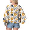 image:imageGRECERELLE Womens Summer Lightweight Cardigan Open Front Casual Loose Cropped Kimono Cover UpsWhite Ink Daffodil