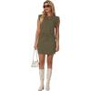 image:imageGRECERELLE 2026 Womens Summer 2 Piece Skort Set Cap Sleeve Round Neck Top amp Tennis Skirt with Pockets for Athletic amp CasualArmy Green