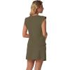image:imageGRECERELLE 2026 Womens Summer 2 Piece Skort Set Cap Sleeve Round Neck Top amp Tennis Skirt with Pockets for Athletic amp CasualArmy Green