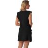 image:imageGRECERELLE 2026 Womens Summer 2 Piece Skort Set Cap Sleeve Round Neck Top amp Tennis Skirt with Pockets for Athletic amp CasualBlack