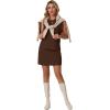 image:imageGRECERELLE 2026 Womens Summer 2 Piece Skort Set Cap Sleeve Round Neck Top amp Tennis Skirt with Pockets for Athletic amp CasualDark Coffee