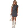 image:imageGRECERELLE 2026 Womens Summer 2 Piece Skort Set Cap Sleeve Round Neck Top amp Tennis Skirt with Pockets for Athletic amp CasualDark Gray