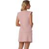 image:imageGRECERELLE 2026 Womens Summer 2 Piece Skort Set Cap Sleeve Round Neck Top amp Tennis Skirt with Pockets for Athletic amp CasualRose Pink