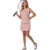 image:imageGRECERELLE 2026 Womens Summer 2 Piece Skort Set Cap Sleeve Round Neck Top amp Tennis Skirt with Pockets for Athletic amp CasualRose Pink