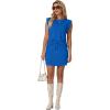 image:imageGRECERELLE 2026 Womens Summer 2 Piece Skort Set Cap Sleeve Round Neck Top amp Tennis Skirt with Pockets for Athletic amp CasualRoyal Blue