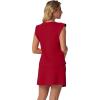 image:imageGRECERELLE 2026 Womens Summer 2 Piece Skort Set Cap Sleeve Round Neck Top amp Tennis Skirt with Pockets for Athletic amp CasualWine Red