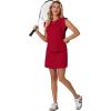 image:imageGRECERELLE 2026 Womens Summer 2 Piece Skort Set Cap Sleeve Round Neck Top amp Tennis Skirt with Pockets for Athletic amp CasualWine Red