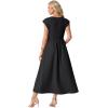 image:imageGRECERELLE Womens 2026 Spring amp Summer Cap Sleeve Vacation Casual A Line Maxi Dresses with PocketsBlack