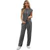 image:imageGRECERELLE 2 Piece Sets For Women Summer 2026 Outfits Lounge Sets Sleeveless Sweatsuits Wide Leg Tracksuits With PocketsFpblack White Stripe