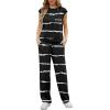 image:imageGRECERELLE 2 Piece Sets For Women Summer 2026 Outfits Lounge Sets Sleeveless Sweatsuits Wide Leg Tracksuits With PocketsFpblack White Wave