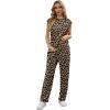 image:imageGRECERELLE 2 Piece Sets For Women Summer 2026 Outfits Lounge Sets Sleeveless Sweatsuits Wide Leg Tracksuits With PocketsFpleopard Khaki