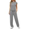 image:imageGRECERELLE 2 Piece Sets For Women Summer 2026 Outfits Lounge Sets Sleeveless Sweatsuits Wide Leg Tracksuits With PocketsFpwhite Black Plaid