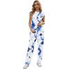 image:imageGRECERELLE 2 Piece Sets For Women Summer 2026 Outfits Lounge Sets Sleeveless Sweatsuits Wide Leg Tracksuits With PocketsFpwhite Ink Blue