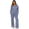 image:imageGRECERELLE Lounge Sets For Women 2026 Casual Lapel Half Zip Sweatshirt And Wide Leg Sweatpant 2 Piece Outfits Tracksuit SetsHaze Blue