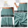 image:imageGRECERELLE Womens Boho Maxi Skirt High Waist Pleated ALine Flowy Swing Asymmetric Tiered Long Skirts with PocketsBlue White Flower