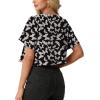 image:imageGRECERELLE Womens Summer Lightweight Cropped Cardigan Shrug Short Sleeve Open Front Casual Bolero Cover UpsBlack Butterfly