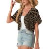 image:imageGRECERELLE Womens Summer Lightweight Cropped Cardigan Shrug Short Sleeve Open Front Casual Bolero Cover UpsLd Dark Khaki