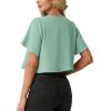 image:imageGRECERELLE Womens Summer Lightweight Cropped Cardigan Shrug Short Sleeve Open Front Casual Bolero Cover UpsMint Green