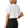 image:imageGRECERELLE Womens Summer Lightweight Cropped Cardigan Shrug Short Sleeve Open Front Casual Bolero Cover UpsWhite