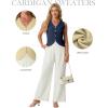image:imageGRECERELLE Womens Summer Sleeveless Sweater Vest  100 Cotton V Neck Knit Button Down Casual Tank TopsNavy Blue