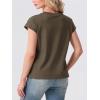 image:imageGRECERELLE Womens Summer Tops Cap Sleeve Basic Tee Shirts Casual Tank Top Loose Crew Neck 2026 Trendy Clothes S2XLArmy Green