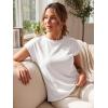 image:imageGRECERELLE Womens Summer Tops Cap Sleeve Basic Tee Shirts Casual Tank Top Loose Crew Neck 2026 Trendy Clothes S2XLAwhite