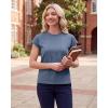 image:imageGRECERELLE Womens Summer Tops Cap Sleeve Basic Tee Shirts Casual Tank Top Loose Crew Neck 2026 Trendy Clothes S2XLDenim Blue