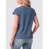 image:imageGRECERELLE Womens Summer Tops Cap Sleeve Basic Tee Shirts Casual Tank Top Loose Crew Neck 2026 Trendy Clothes S2XLDenim Blue