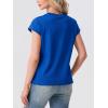 image:imageGRECERELLE Womens Summer Tops Cap Sleeve Basic Tee Shirts Casual Tank Top Loose Crew Neck 2026 Trendy Clothes S2XLRoyal Blue