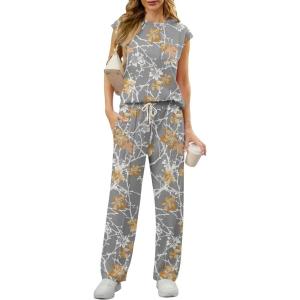 image:imageGRECERELLE 2 Piece Sets For Women Summer 2026 Outfits Lounge Sets Sleeveless Sweatsuits Wide Leg Tracksuits With PocketsFpmussy Branche Maple