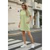 image:imageGRECERELLE Womens Casual TShirt Dress with Pockets Short Sleeve Shift Dresses WrinkleResistant Above Knee LengthAvocado Green