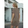 image:imageGRECERELLE Womens Casual TShirt Dress with Pockets Short Sleeve Shift Dresses WrinkleResistant Above Knee LengthBlack Khaki Heart