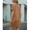 image:imageGRECERELLE Womens Casual TShirt Dress with Pockets Short Sleeve Shift Dresses WrinkleResistant Above Knee LengthCamel