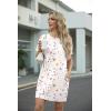 image:imageGRECERELLE Womens Casual TShirt Dress with Pockets Short Sleeve Shift Dresses WrinkleResistant Above Knee LengthDreamy Garden