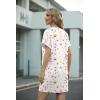 image:imageGRECERELLE Womens Casual TShirt Dress with Pockets Short Sleeve Shift Dresses WrinkleResistant Above Knee LengthDreamy Garden