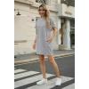 image:imageGRECERELLE Womens Casual TShirt Dress with Pockets Short Sleeve Shift Dresses WrinkleResistant Above Knee LengthHeather Grey