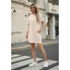 image:imageGRECERELLE Womens Casual TShirt Dress with Pockets Short Sleeve Shift Dresses WrinkleResistant Above Knee LengthLight Apricot
