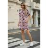 image:imageGRECERELLE Womens Casual TShirt Dress with Pockets Short Sleeve Shift Dresses WrinkleResistant Above Knee LengthRed Striped Bow