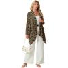 image:imageGRECERELLE Womens Lightweight Cardigan Open Front Draped Long Sleeve Casual Asymmetric Hem Cardigans with PocketsLd Dark Khaki