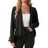 image:imageGRECERELLE Womens Lightweight Knit Cardigan Long Sleeve Open Front VNeck Casual Basic Sweater with PocketsBlack
