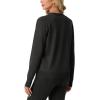 image:imageGRECERELLE Womens Lightweight Knit Cardigan Long Sleeve Open Front VNeck Casual Basic Sweater with PocketsBlack