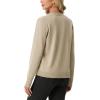 image:imageGRECERELLE Womens Lightweight Knit Cardigan Long Sleeve Open Front VNeck Casual Basic Sweater with PocketsOatmeal