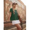image:imageGRECERELLE Womens Open Back Workout Tops Backless Athletic Shirts Casual Crop Running Tee Y2k YogaDark Green