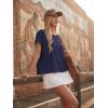 image:imageGRECERELLE Womens Open Back Workout Tops Backless Athletic Shirts Casual Crop Running Tee Y2k YogaNavy Blue